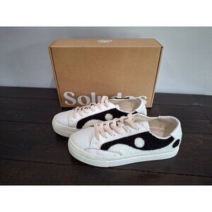 Soludos Yin Yang Black &amp; White Platform Sneakers/NIB, Sz 8.5